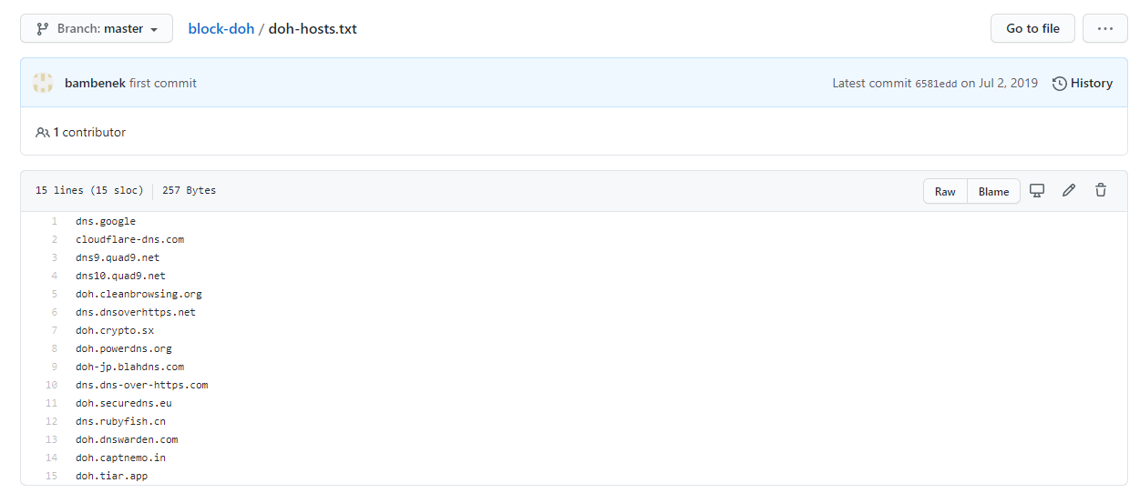 Bambenek DOH domains