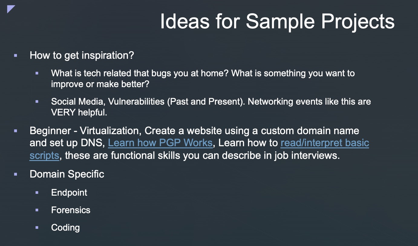 Sample InfoSec Projects