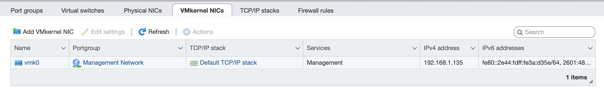 esxi vnic